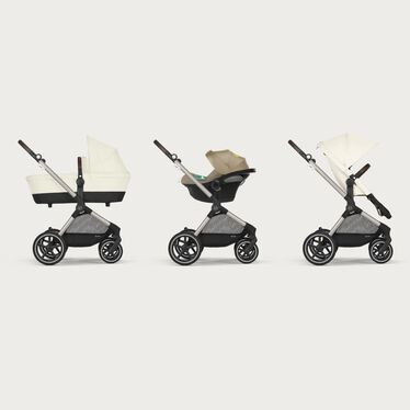 Poussette Trio Cybex EOS Lux Black Travelsystem + Aton B2 Moon Black - CYBEX