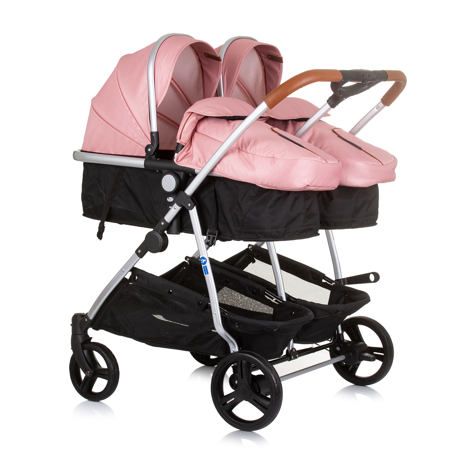 Chipolino Chipolino Twin Stroller Duo Smart flamingo KBDS02405FL