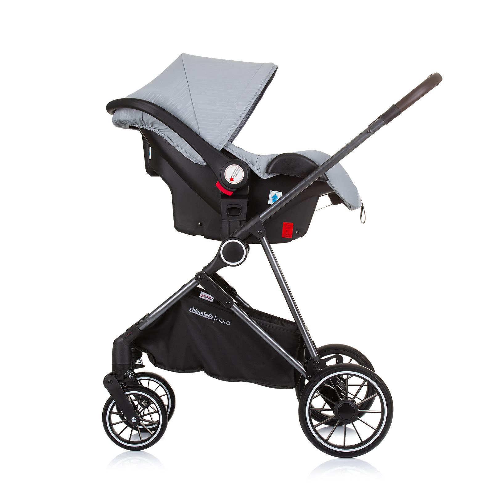 Chipolino Chipolino Baby 3 in 1 transformable stroller AURA ash grey KKAUR02402AS 234.00