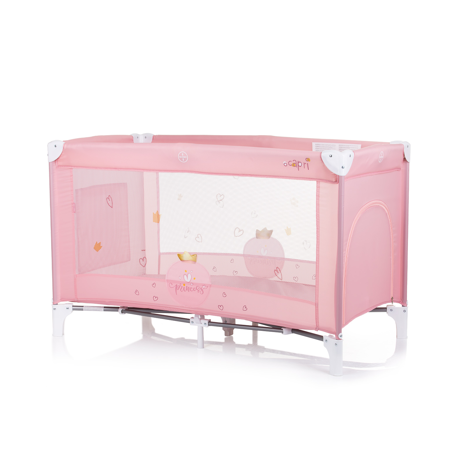 Foldable travel cot "Capri" Princess pink KOSIK2404PR