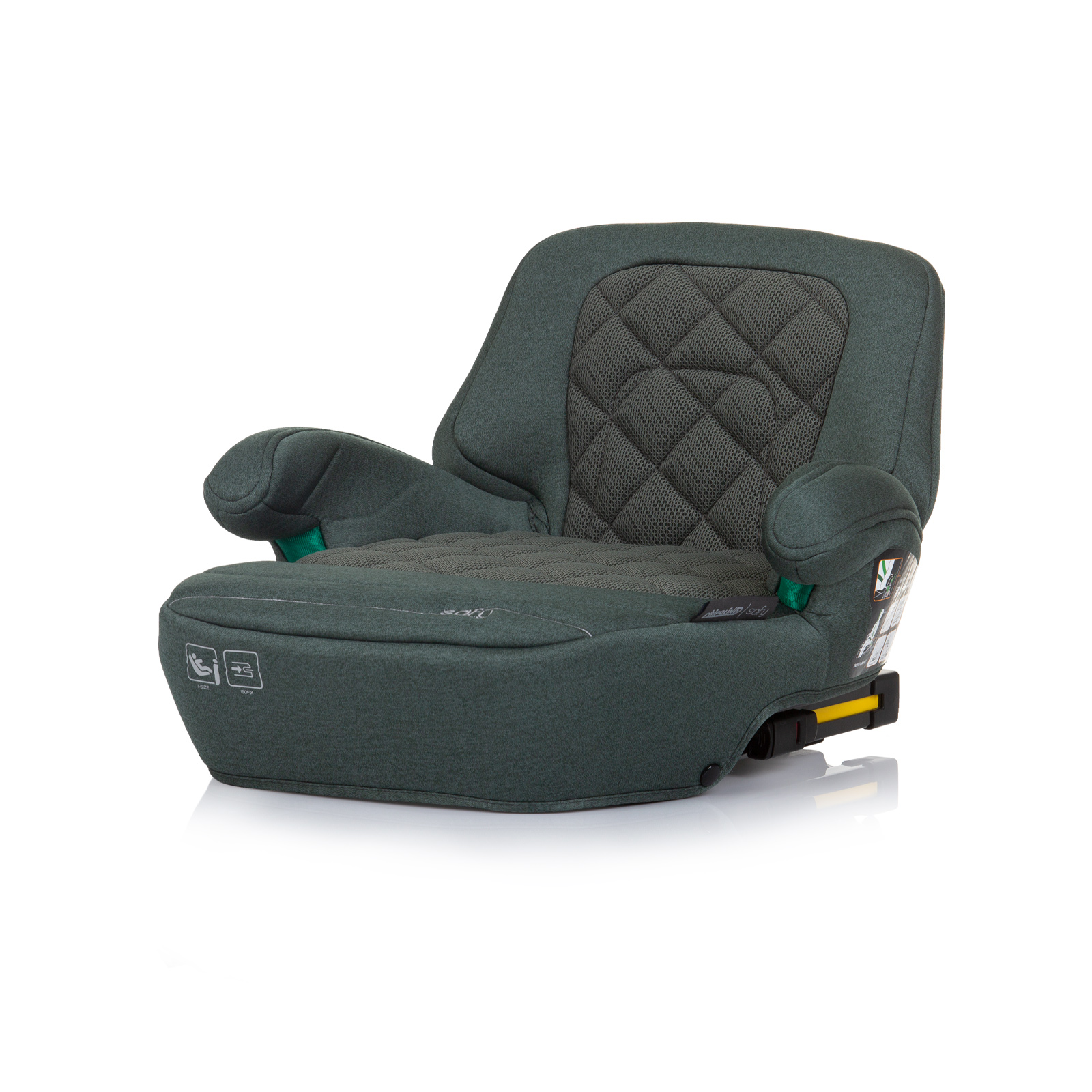 Chipolino SAFY I-SIZE 125-150 cm ISOFIX Κάθισμα αυτοκινήτου παστέλ πράσινο SDKSF0244PG