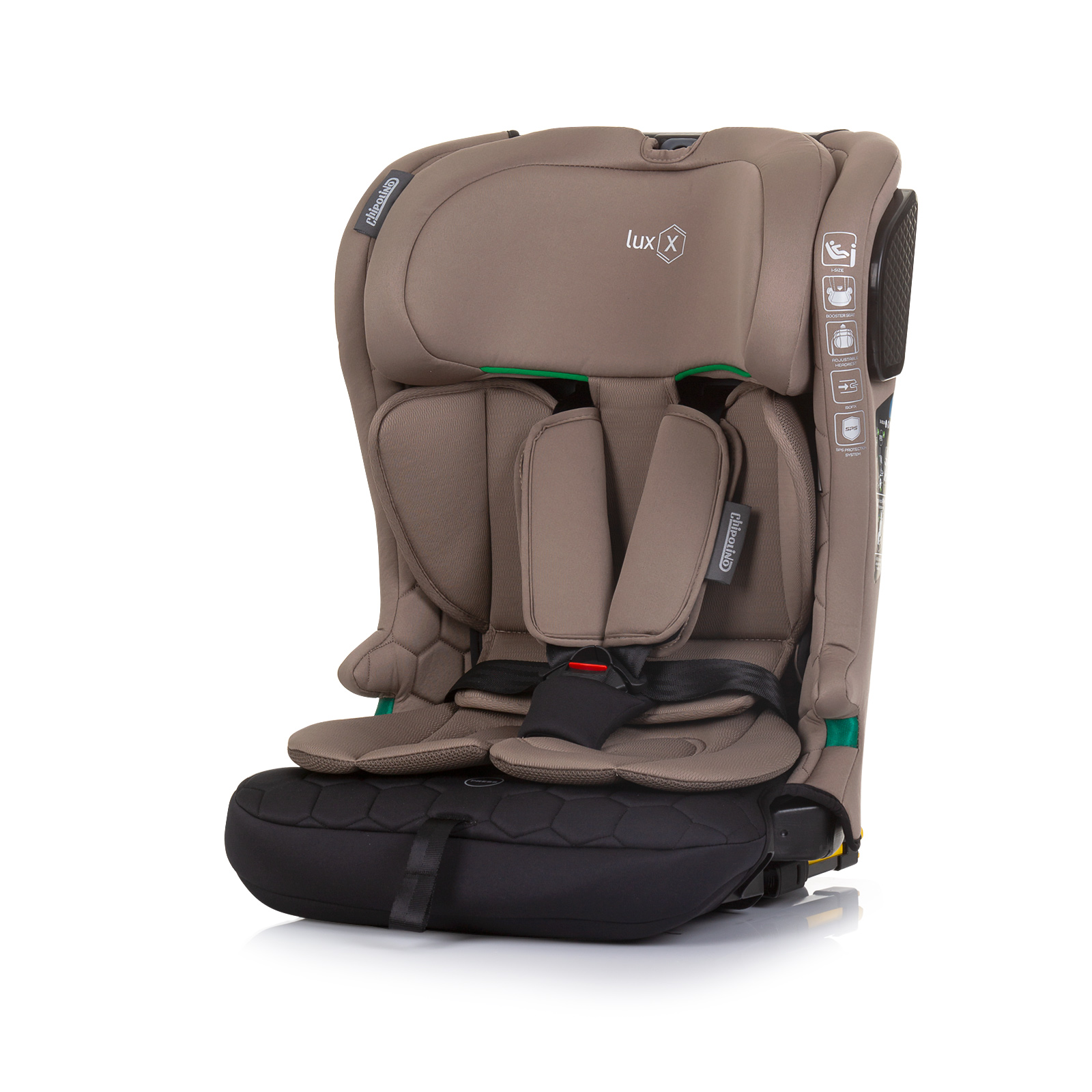 Chipolino Car seat I-SIZE 76-150 cm ISOFIX "LUX X" macadamia STKLX0244MA