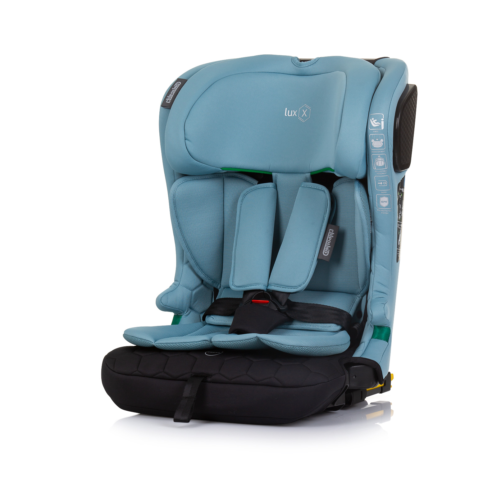 Chipolino Car seat I-SIZE 76-150 cm ISOFIX "LUX X" pastel blue/green STKLX0243PG