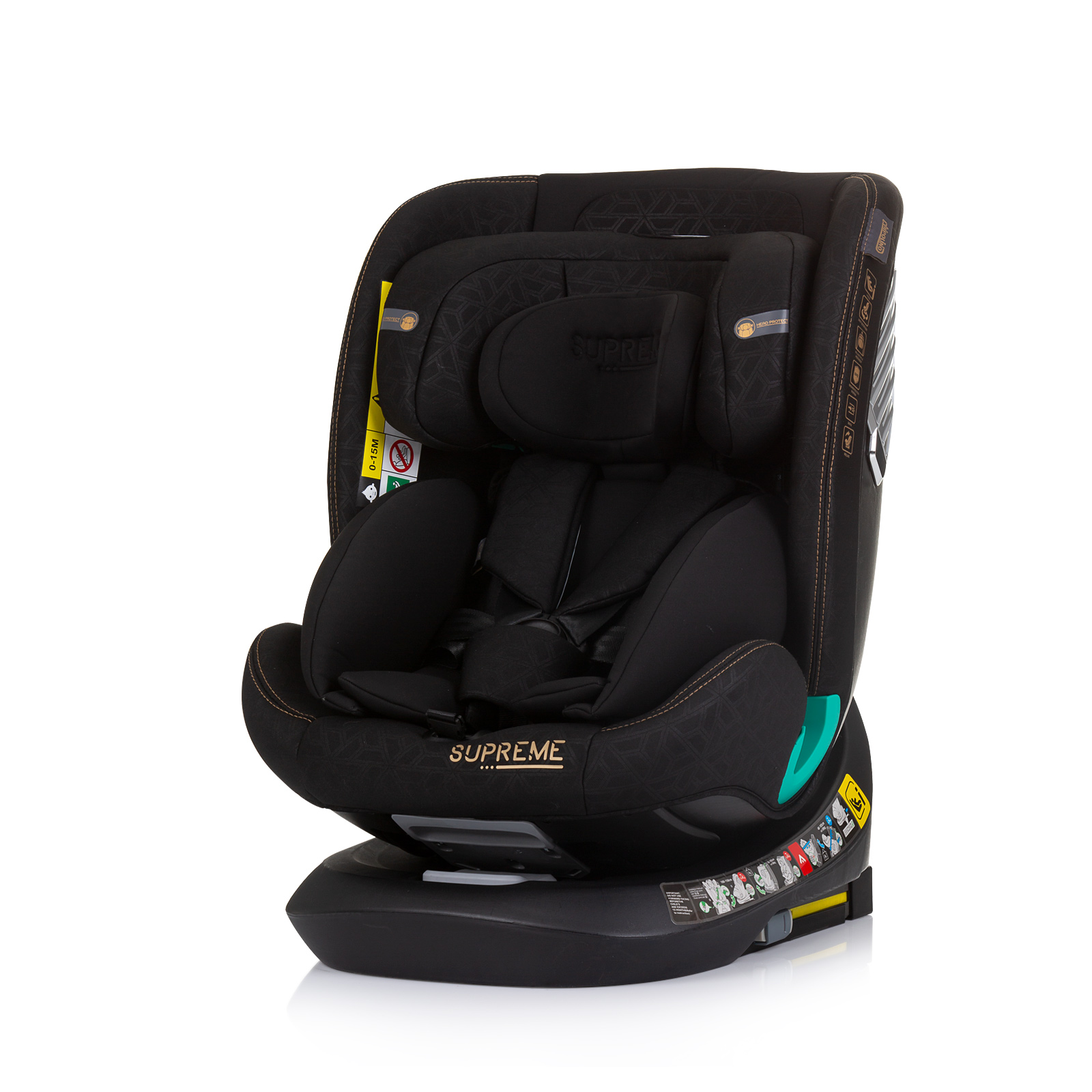 Chipolino Car seat I-SIZE 40-150 cm ISOFIX 360 "SUPREME" obsidian STKSU02401OB