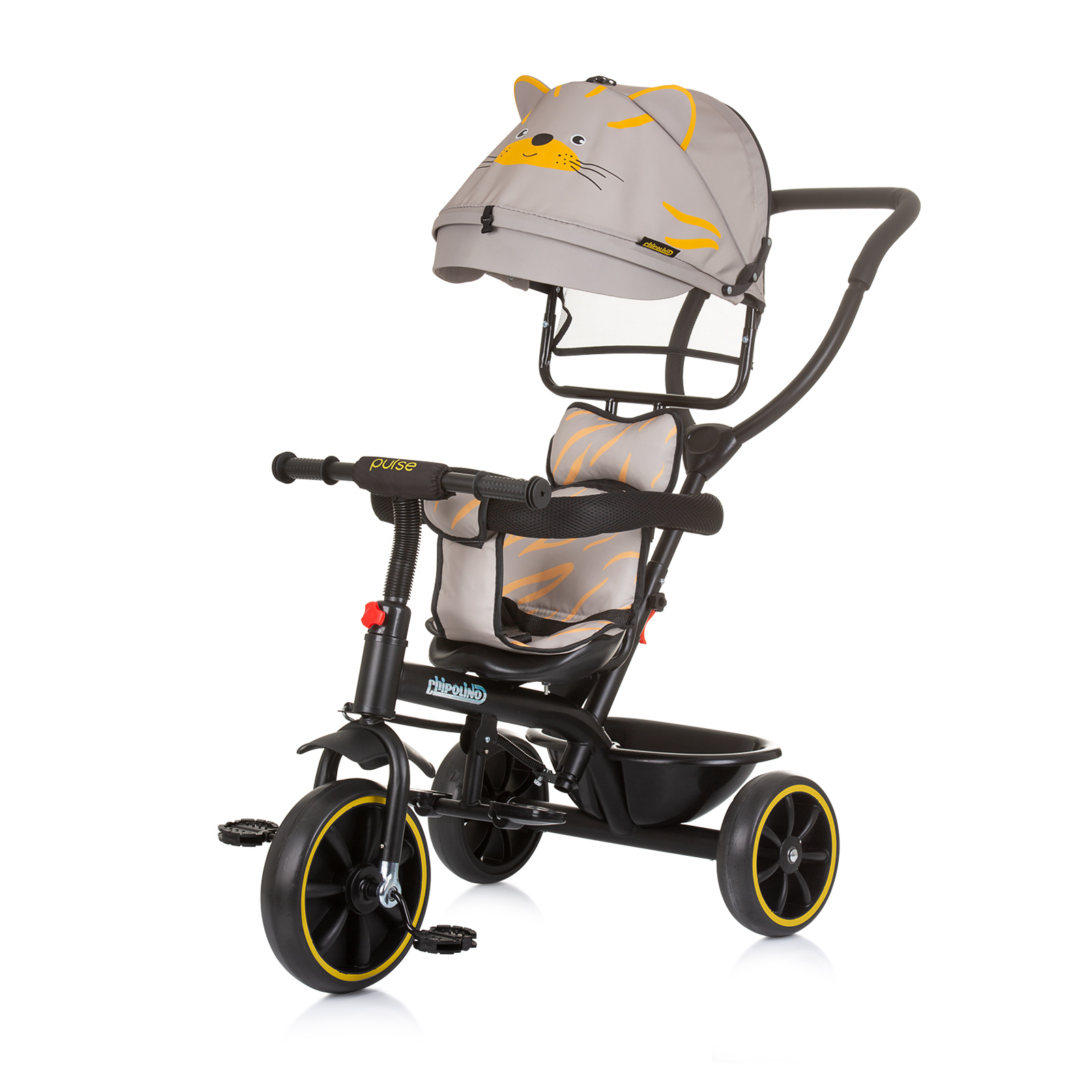 Chipolino Tricycle with canopy "Pulse" tiger TRKPL0245TI