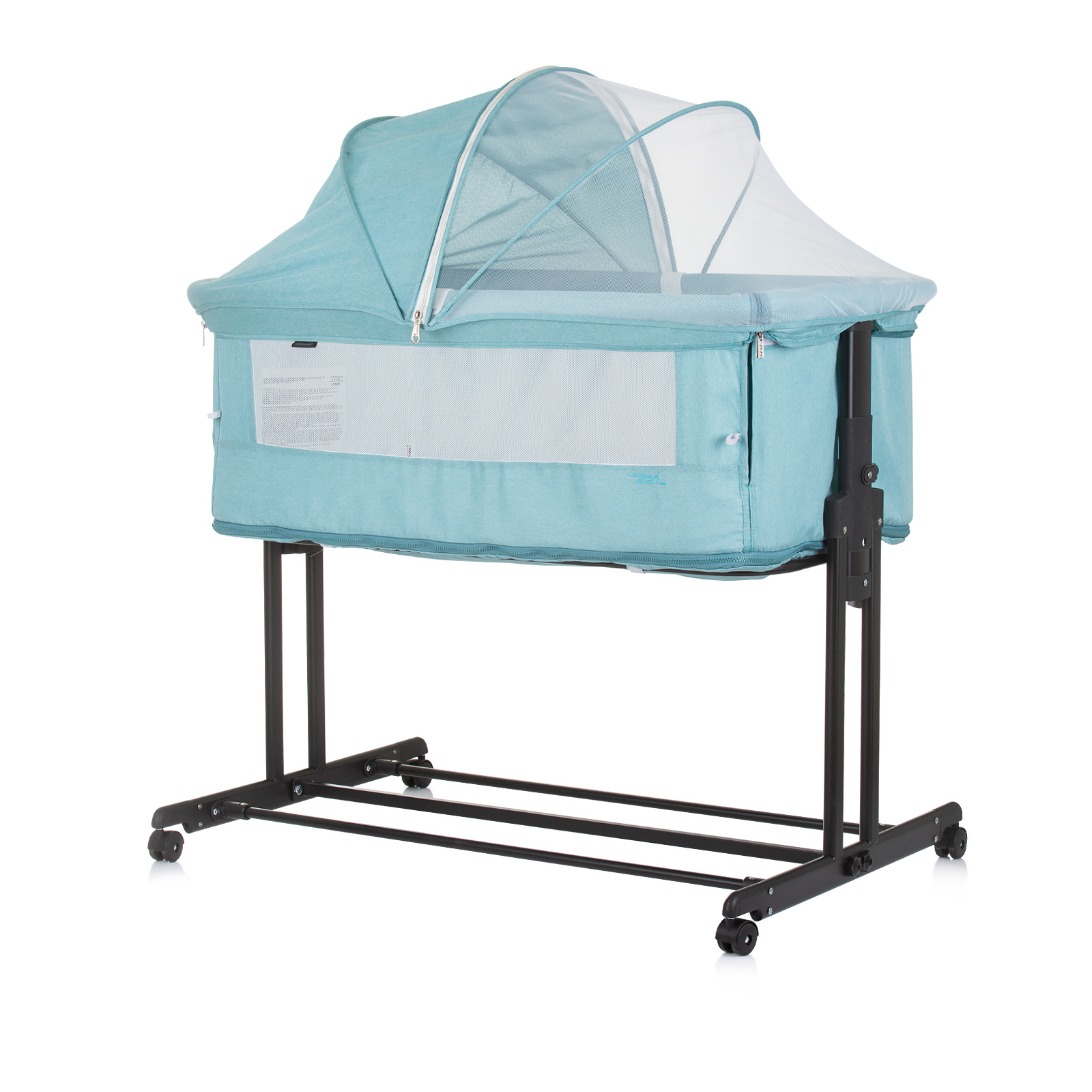 Chipolino Co-sleeping crib with drop side “Zen" pastel green KOSZE0205PG