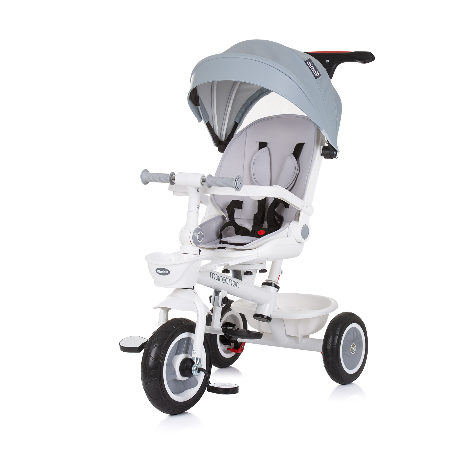 Chipolino Marathon Αναστρέψιμο Τρίκυκλο Ποδήλατο με Ανάκλιση Πλάτης γκρι στάχτη TRKMRT02403AS