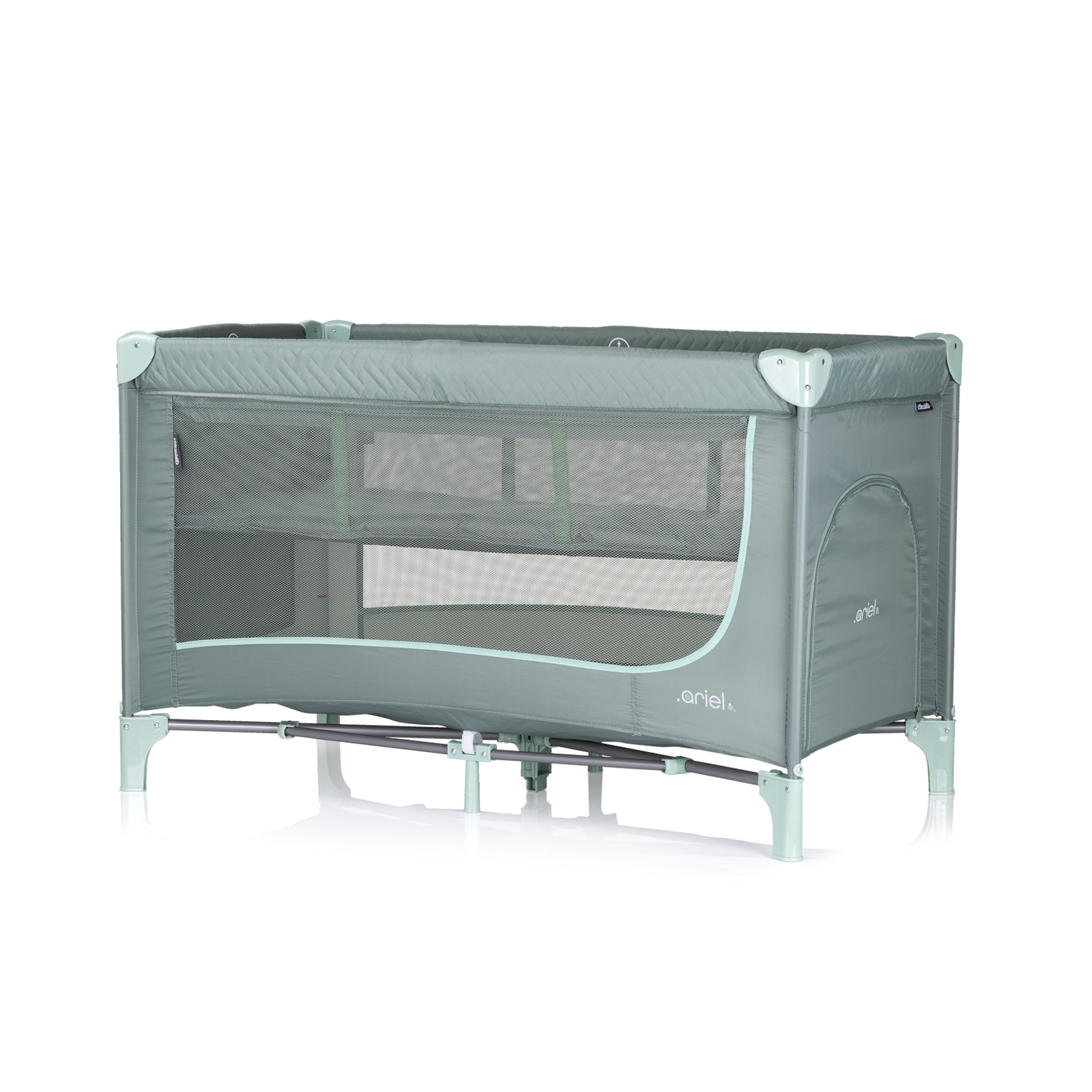 Chipolino Foldable travel cot "Ariel" basil KOSIAR253BA