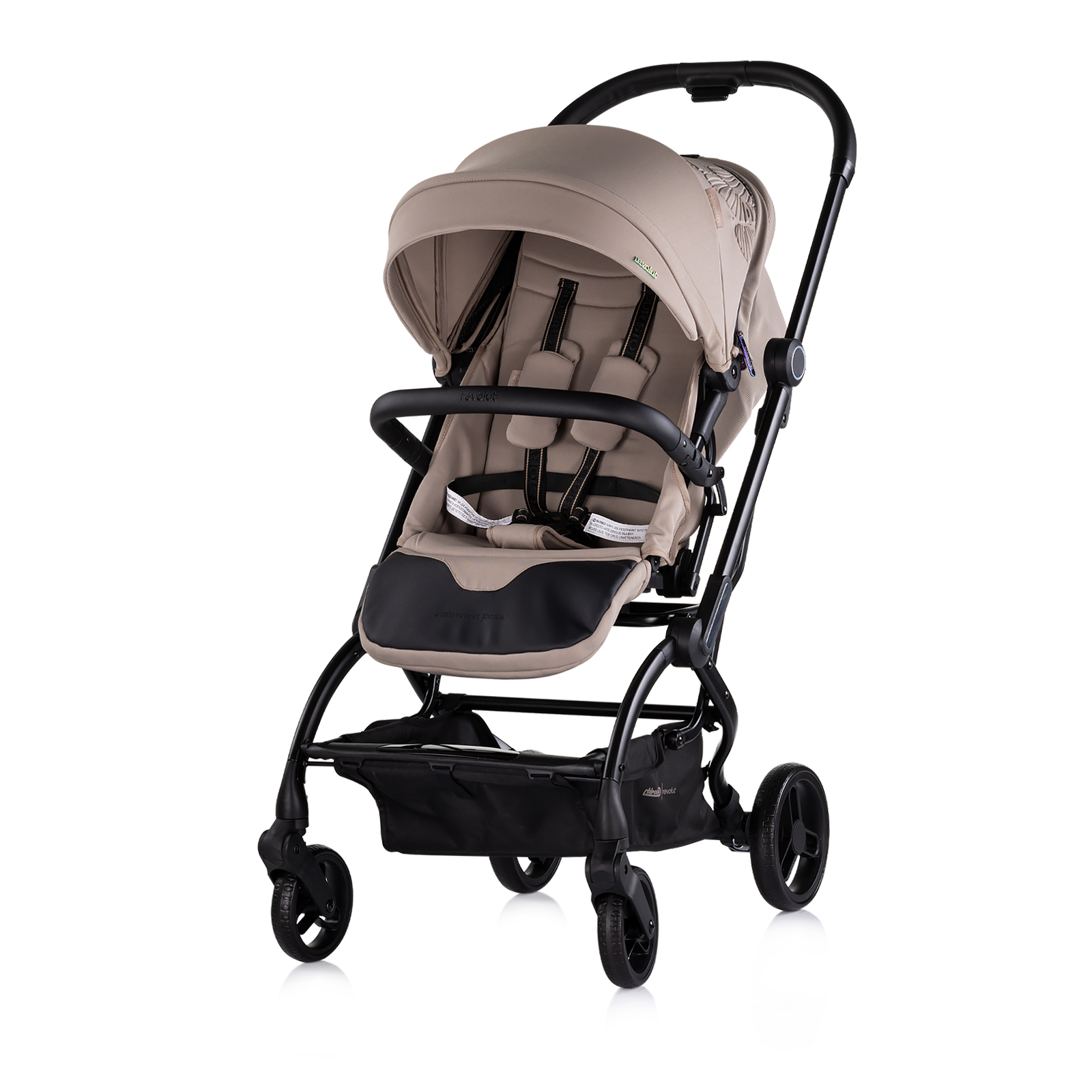 Chipolino Baby stroller 360 seat rotation "REVOLUT" tiramisu LKRV02503TR