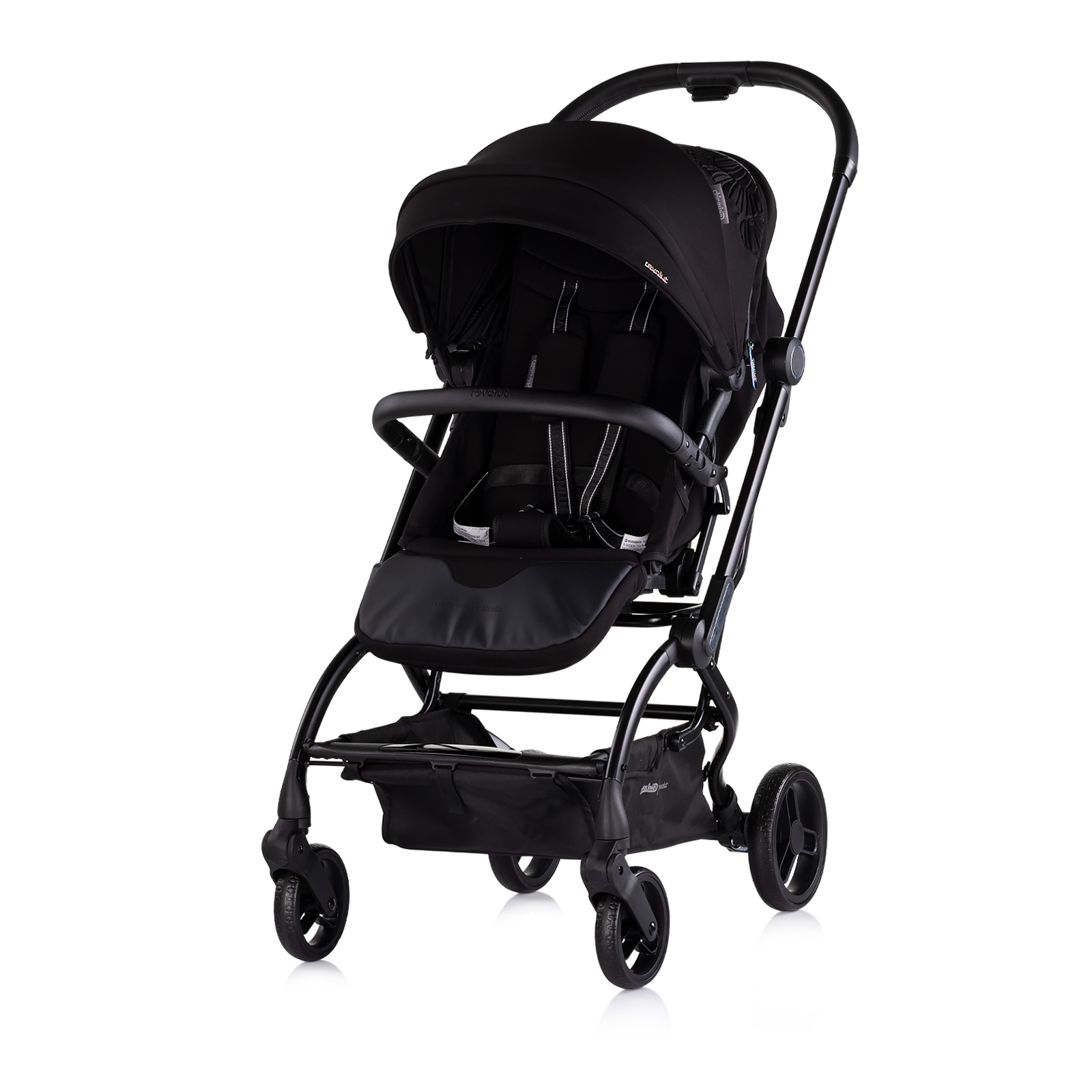 Chipolino Baby stroller 360 seat rotation "REVOLUT" blackberry LKRV02501BB