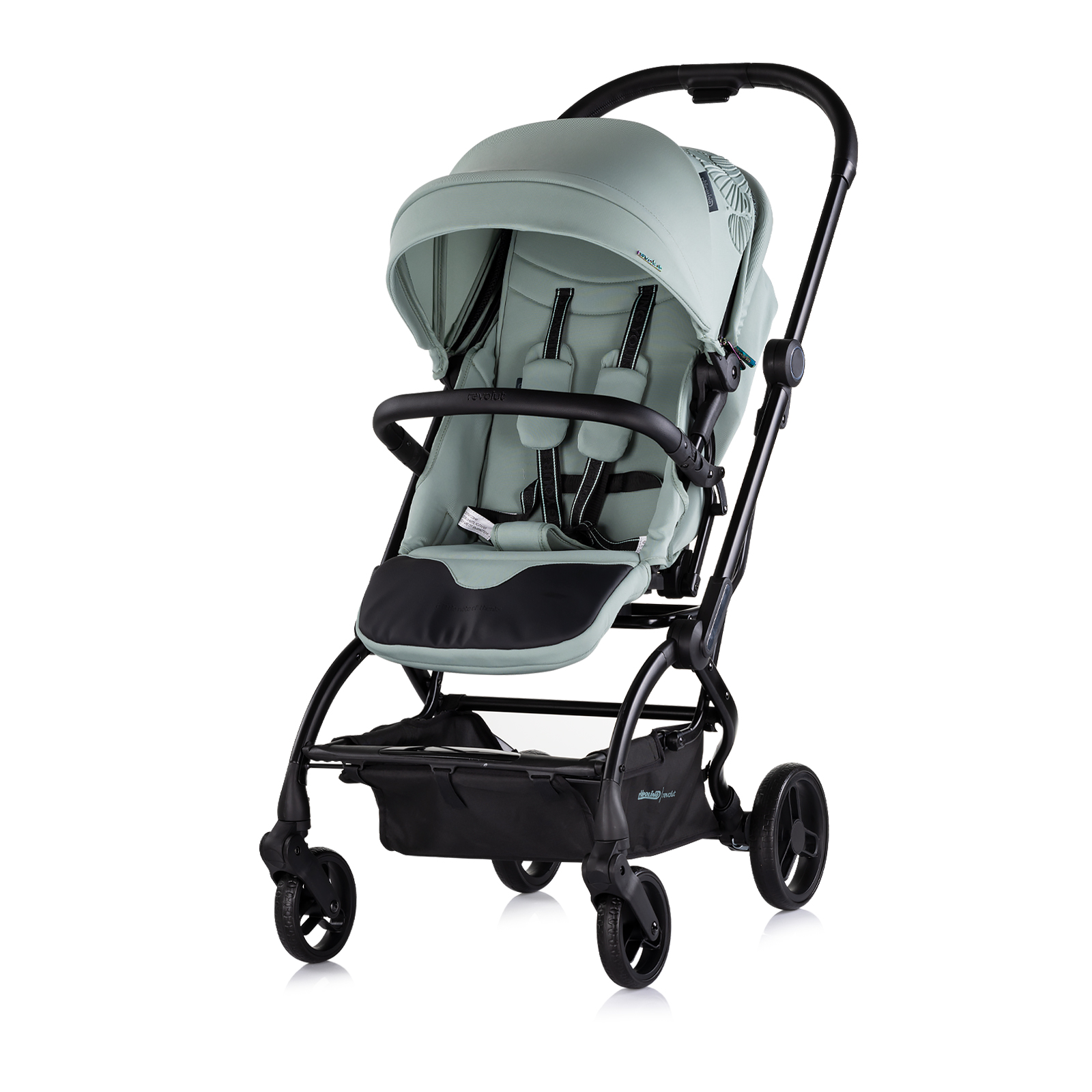 Chipolino Baby stroller 360 seat rotation "REVOLUT" basil LKRV02505BA