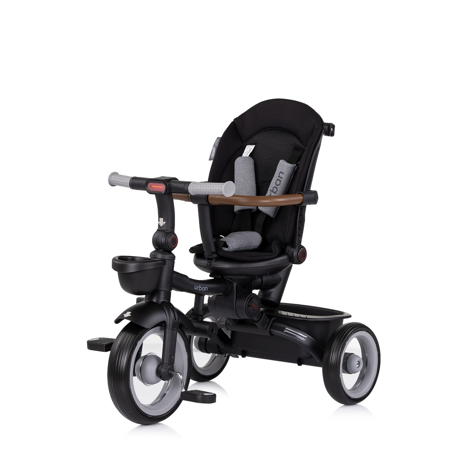 Chipolino Tricycle Urban – Pliable, Siège Pivotant, Guidon Lumineux – Dès 18 Mois (25 Kg)