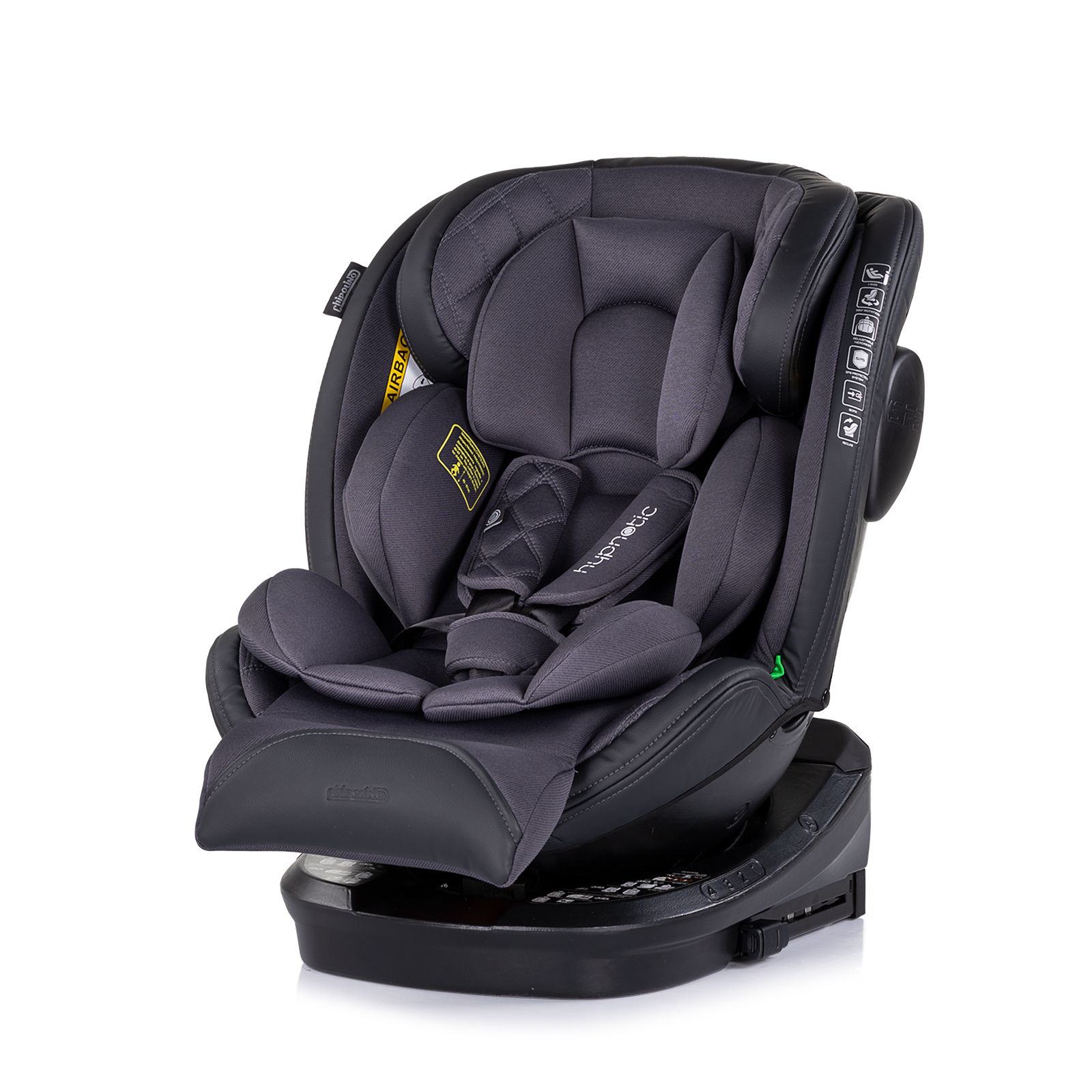 Chipolino Hypnotic I-SIZE 40-150 cm ISOFIX 360 Περιστρεφόμενο Κάθισμα αυτοκινήτου ανθρακί STKHYP0253AN