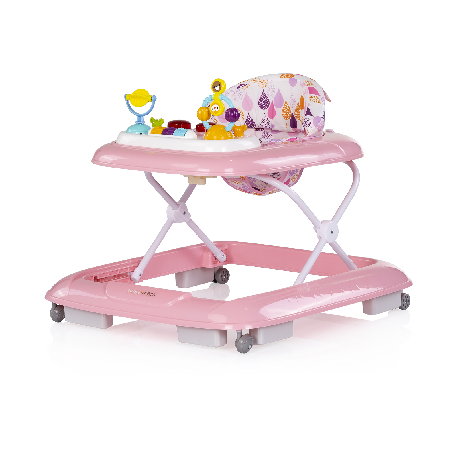 Chipolino Baby walker with music "Baby Steps" - pink PRBS02501PI