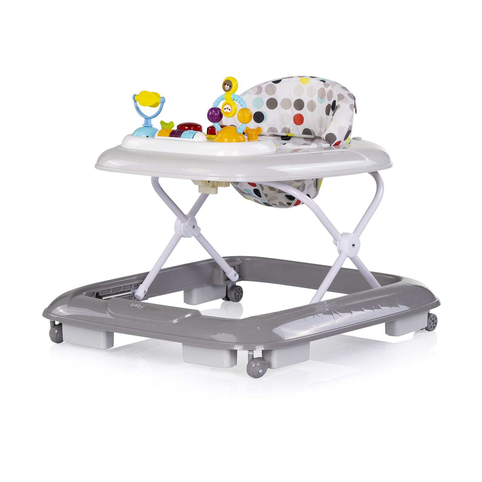 Chipolino Baby walker with music "Baby Steps" - grey PRBS02503GY