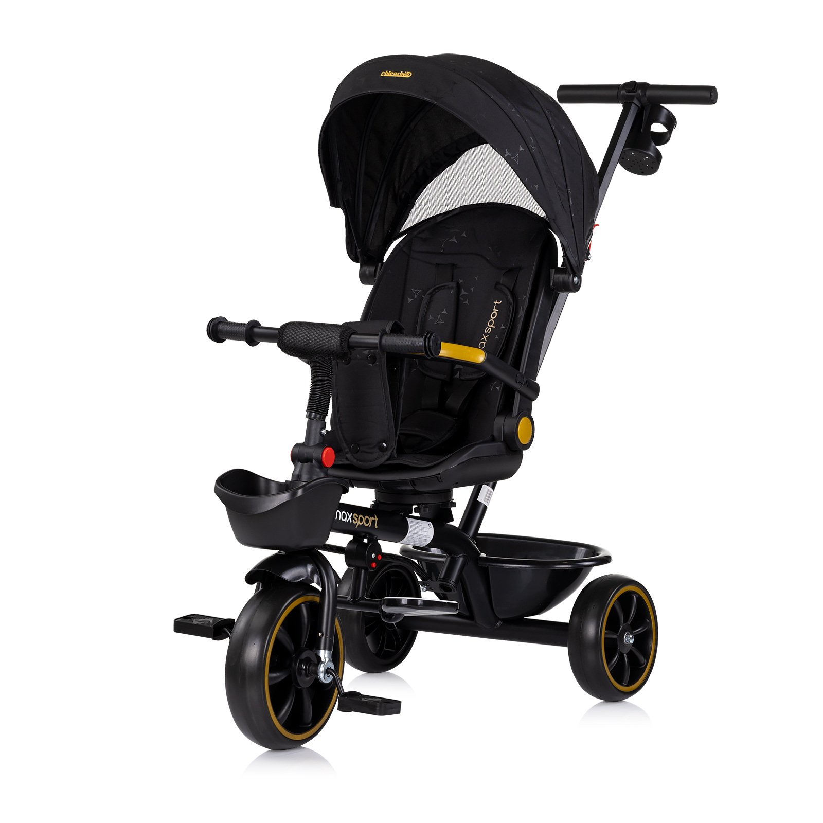 Chipolino Max Sport Τρίκυκλο Ποδήλατο με περιστροφή βατόμουρο TRKMS02501BB