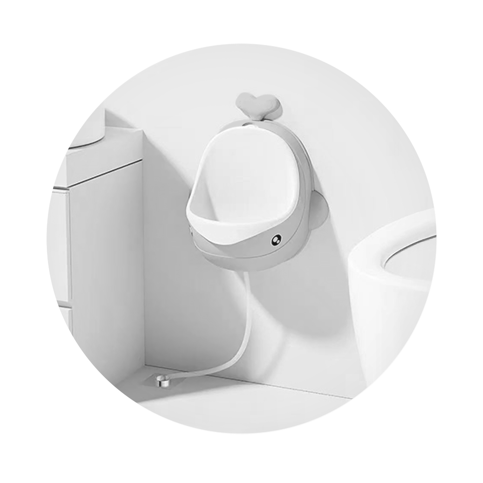 Chipolino Παιδικό Ουρητήριο Τοίχου Little Whale για Αγόρια γκρι GBOYWH251GY