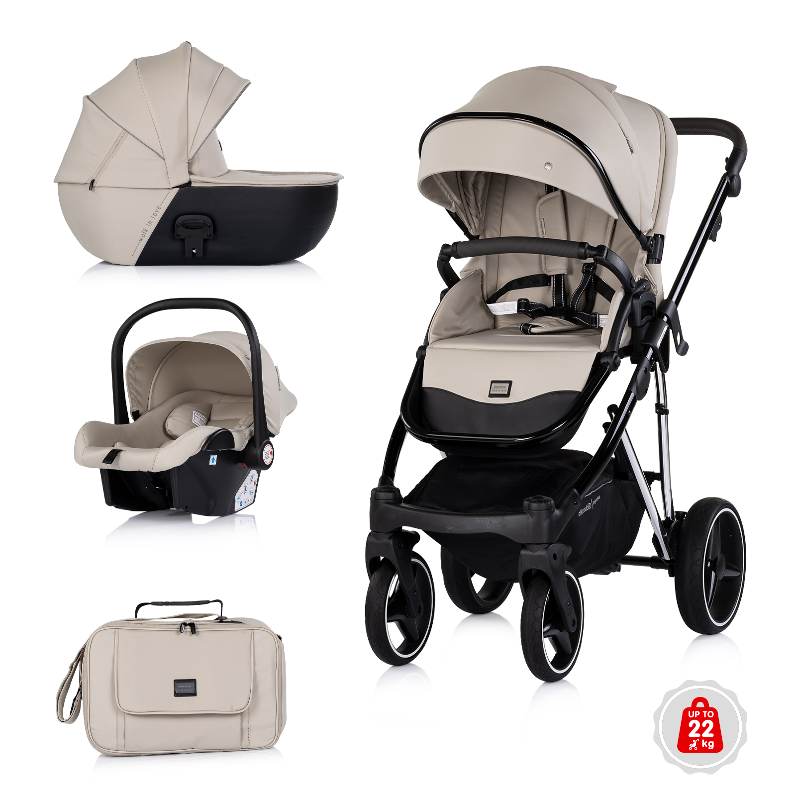 Chipolino Baby stroller 3 in 1 "Imperium" cashmere KKIM02603CA