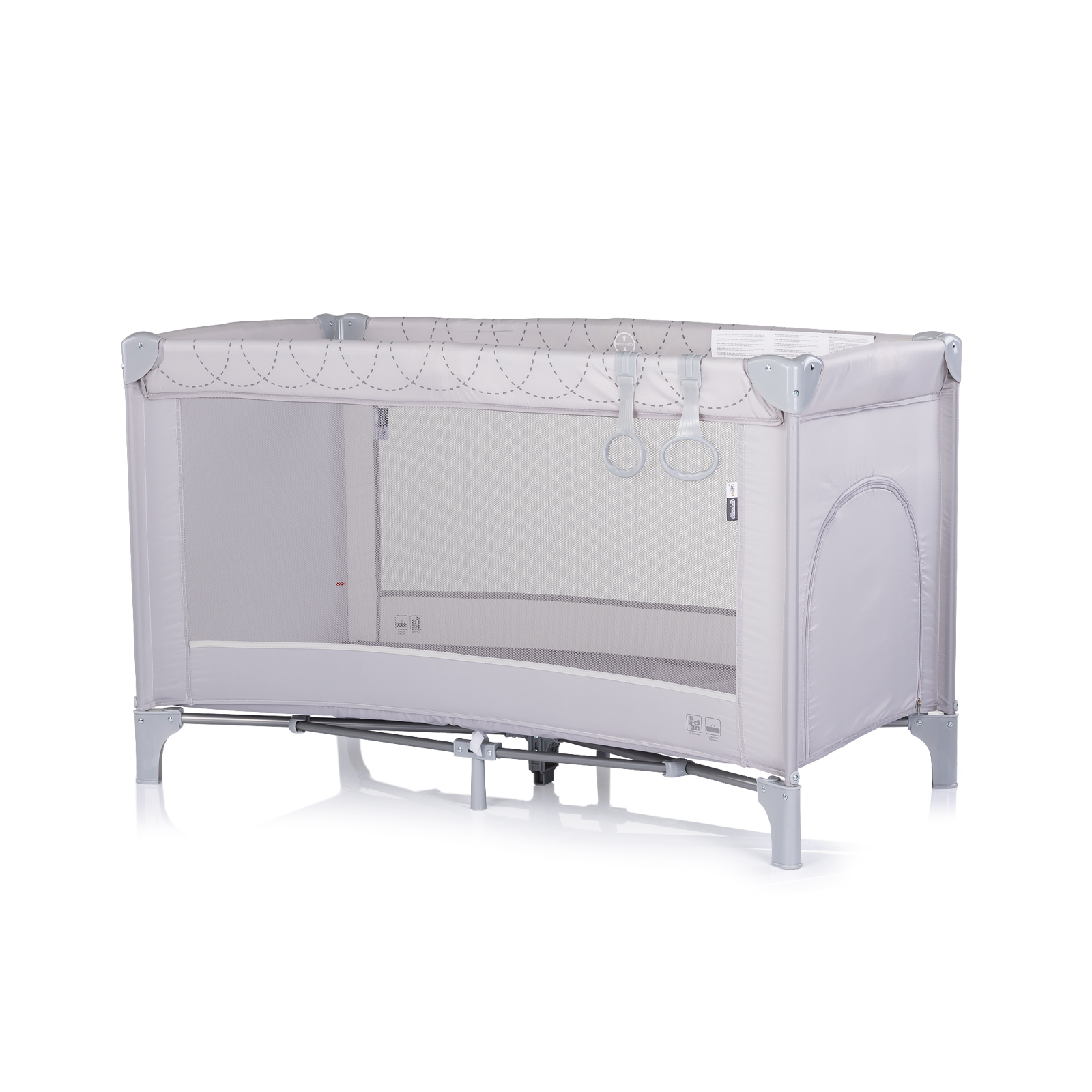 Chipolino Capri Παρκοκρέβατο με Πλαϊνή Είσοδο πλατίνα KOSIK2601PL