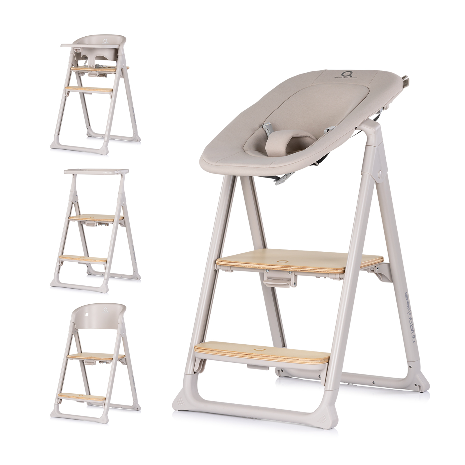 Chipolino QUATRO Καρεκλάκι Φαγητού 4 σε 1 & Learning Tower Κασμίρ
