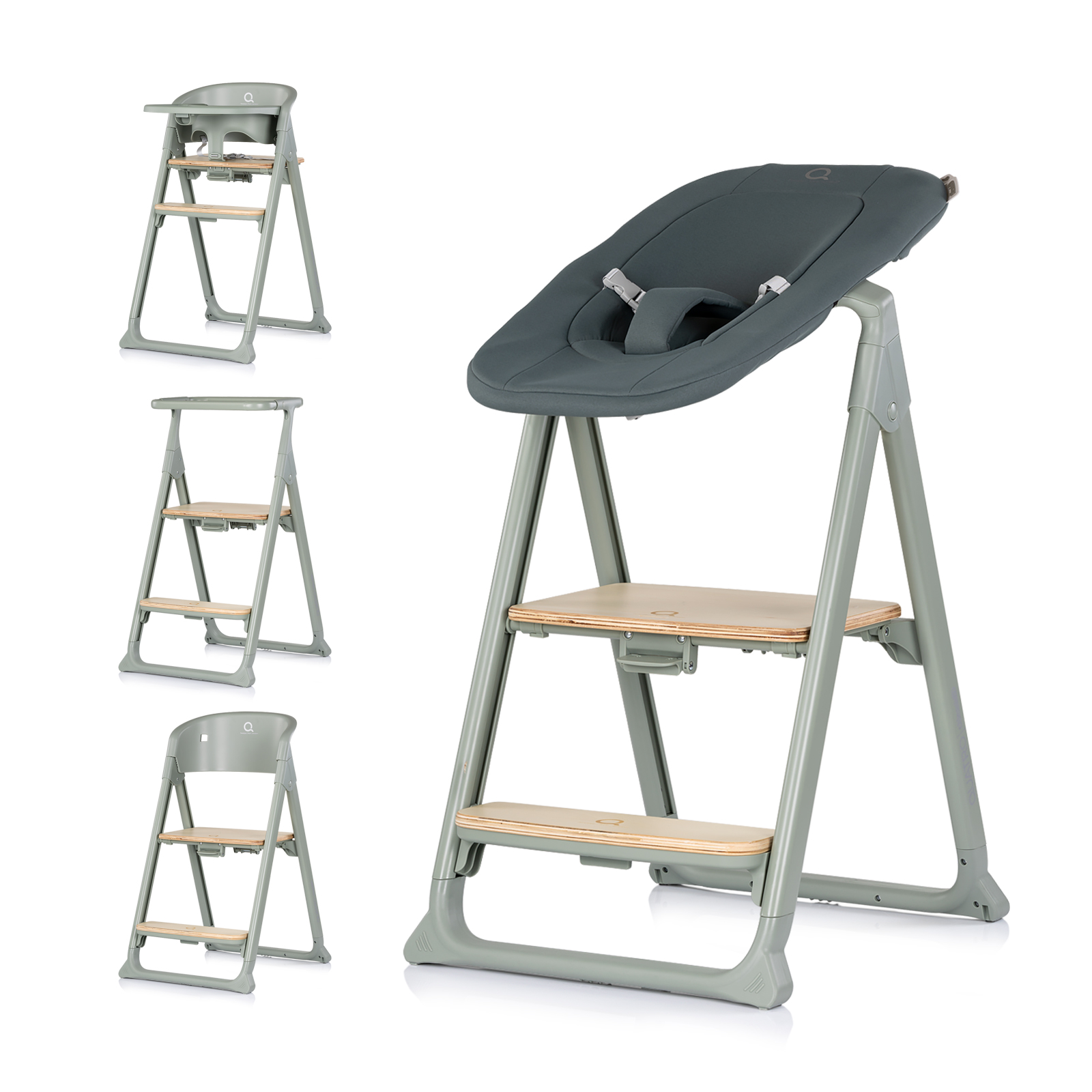 Chipolino QUATRO Καρεκλάκι Φαγητού 4 σε 1 & Learning Tower Matcha