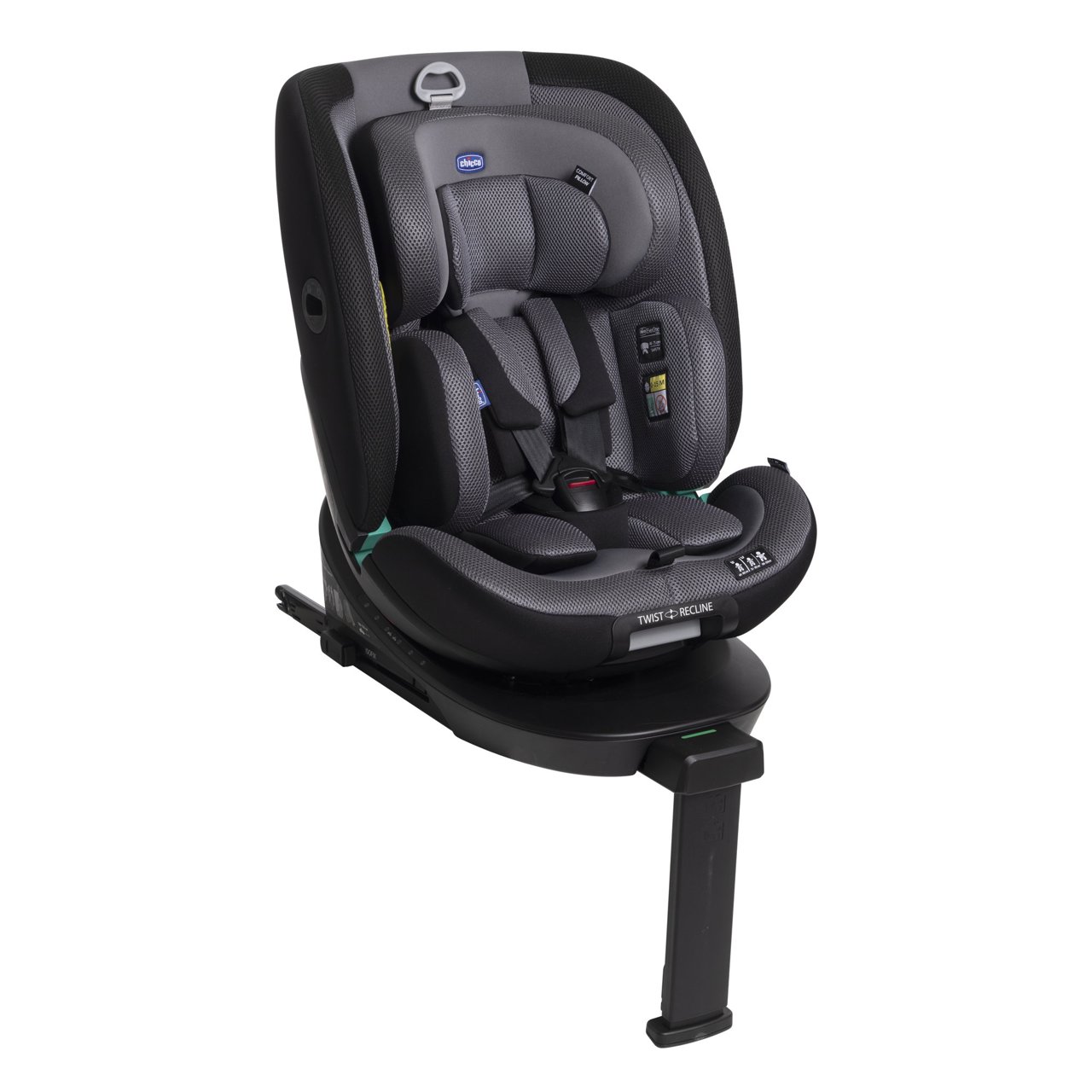Chicco EverOne i-Size 40-150cm Περιστρεφόμενο Κάθισμα Αυτοκινήτου 0-36 kg Grey Black