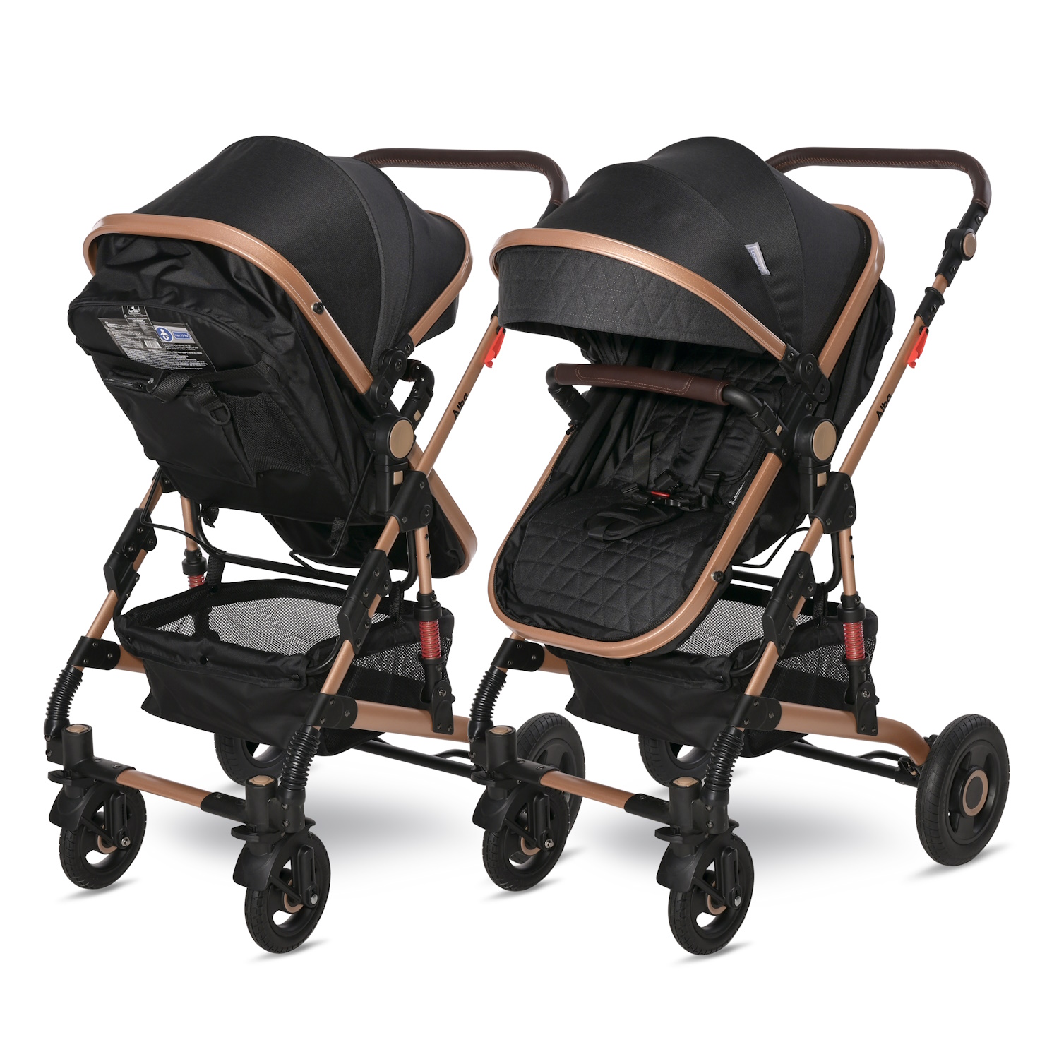 Lorelli Alba Premium Convertible Baby Stroller 0+m Black 10021422305