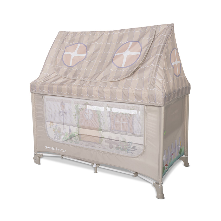 Lorelli BABY COT SWEET HOME 2 LAYERS WITH ROOF BEIGE 10080652507