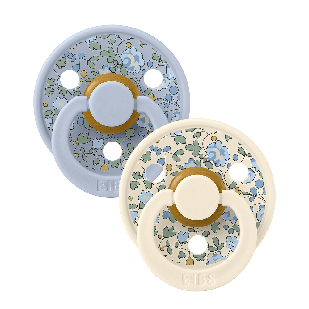 BIBS x liberty colour eloise pacifiers latex size 2 6-18 months dusty blue mix