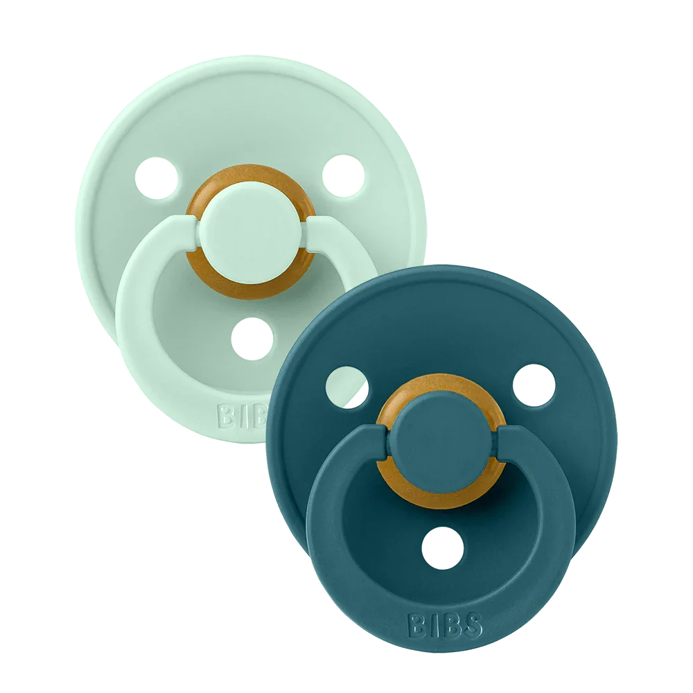BIBS colour pacifiers latex size 1 0-6 months nordic mint / forest lake
