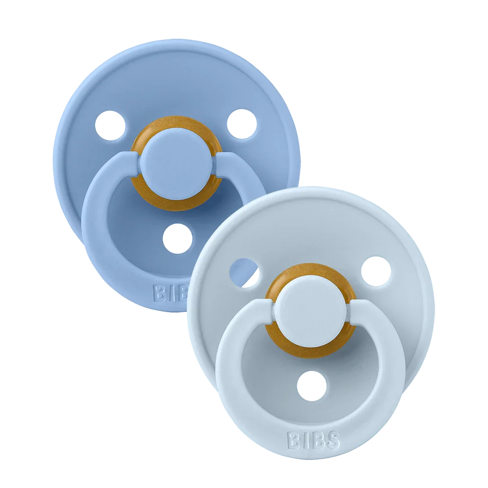 BIBS colour pacifiers latex size 2 6-18 months sky blue / baby blue