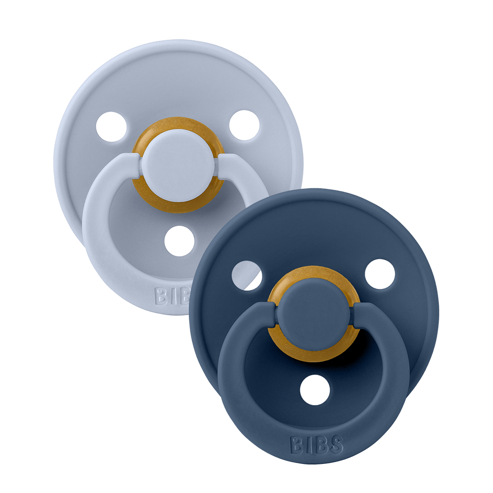 BIBS colour pacifiers latex size 2 6-18 months dusty blue / steel blue