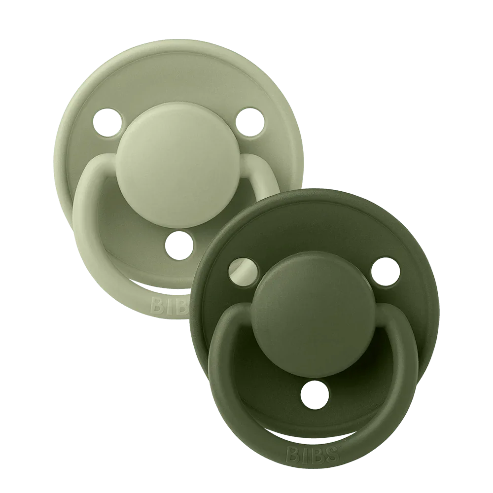BIBS de lux pacifiers silicone one size 0-3 years sage / hunter green