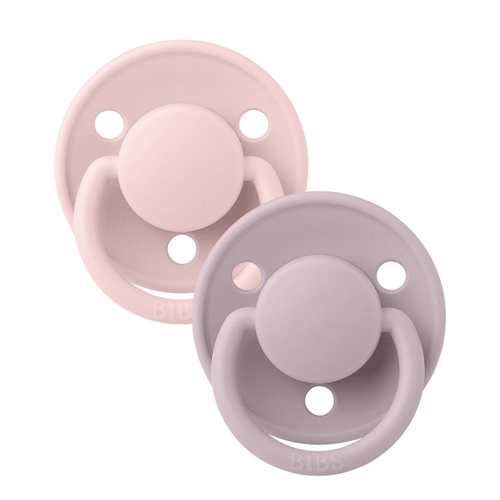 BIBS de lux pacifiers silicone one size 0-3 years blossom / dusky lilac