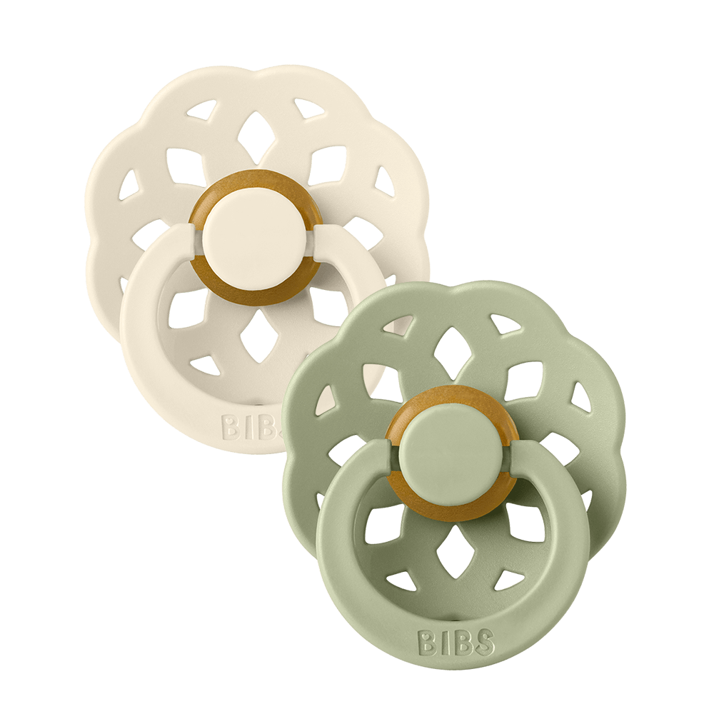 BIBS boheme pacifiers latex size 1 0-6 months ivory / sage