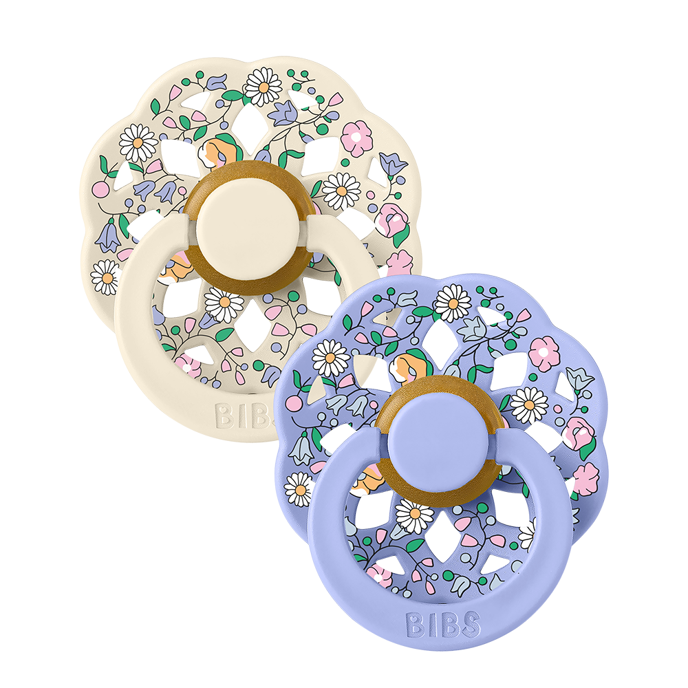 BIBS x liberty boheme chloe meadow pacifiers latex size 1 0-6 months ivory mix