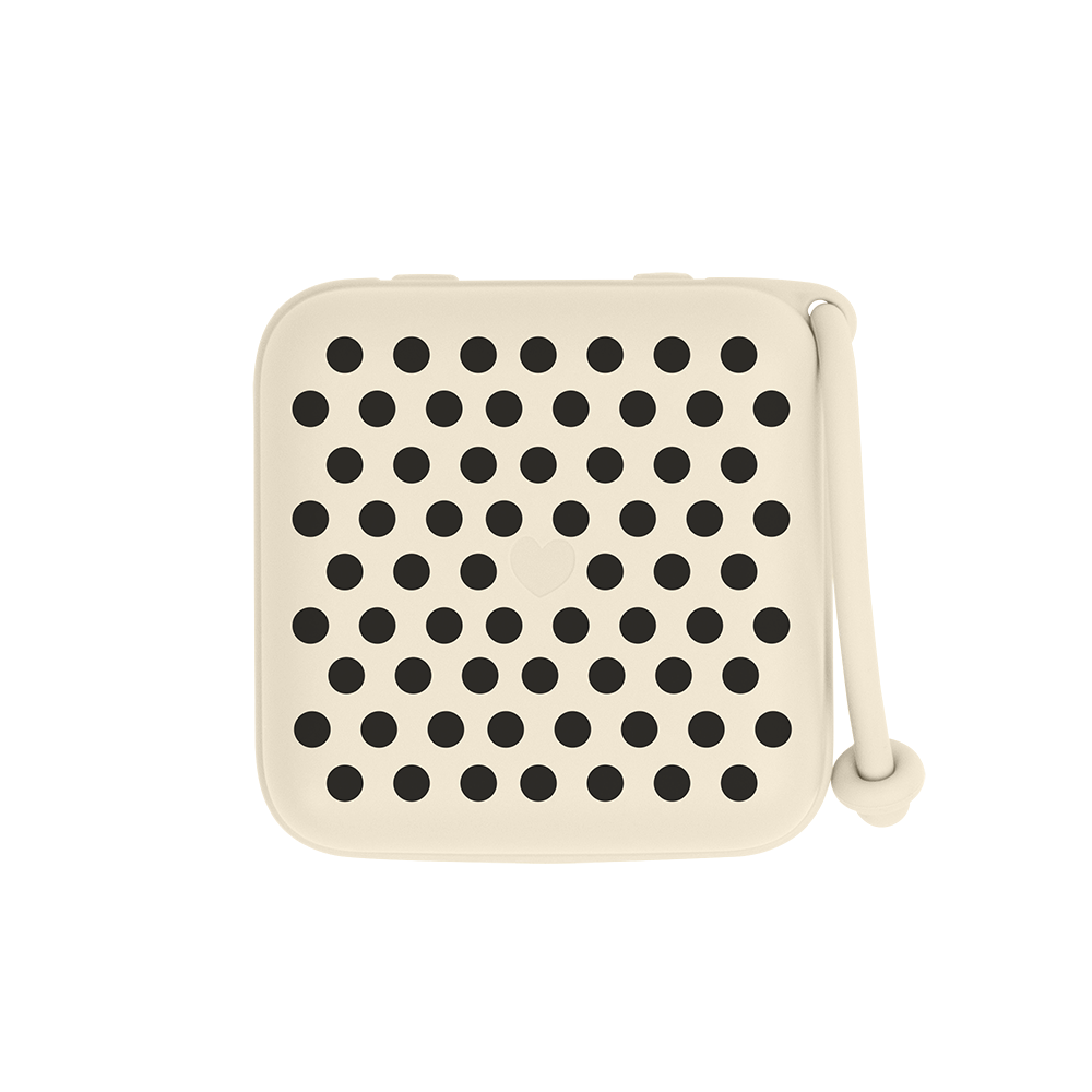 BIBS polka pacifier box ivory black
