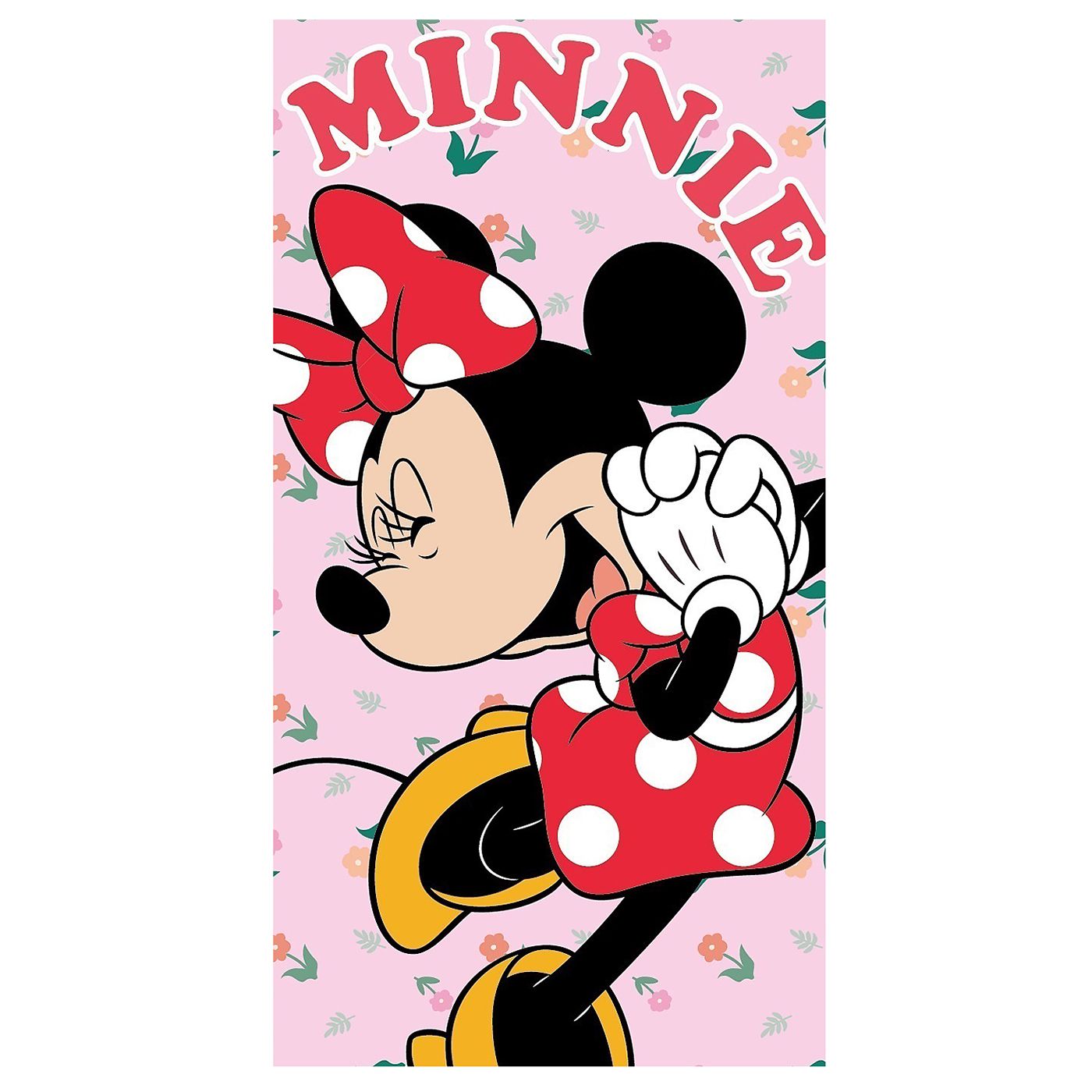 Disney Πετσέτα Θαλάσσης Microfiber Minnie 140x70cm Κόκκινη