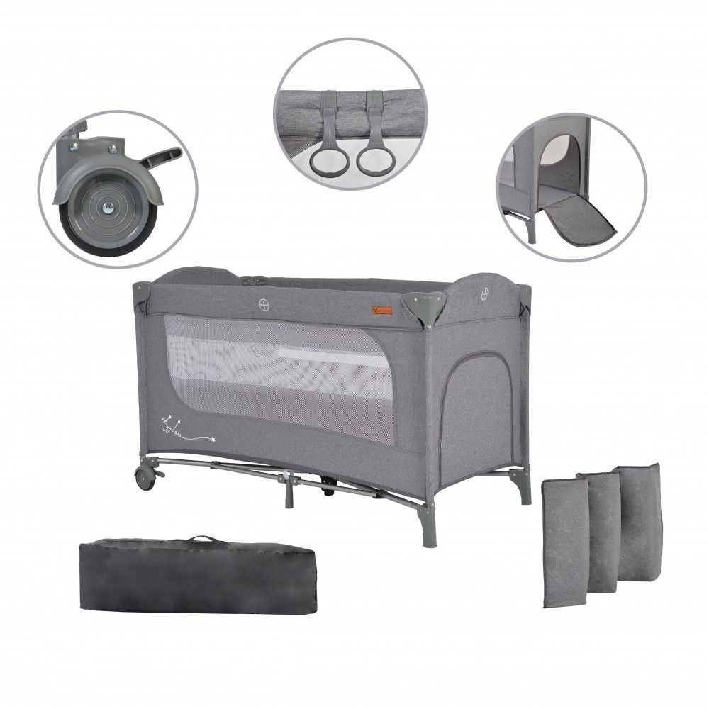 Cangaroo Skyglow 2 Playpen with Accessories Mint  3800146248963