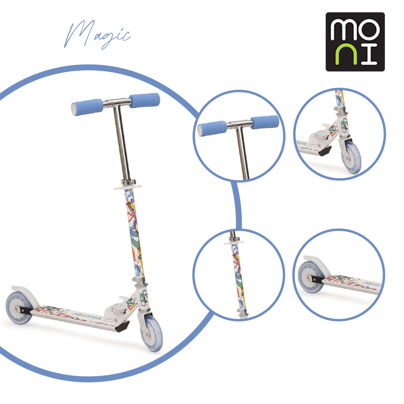 Moni Scooter Magic mania blue D001-1 3800146255589