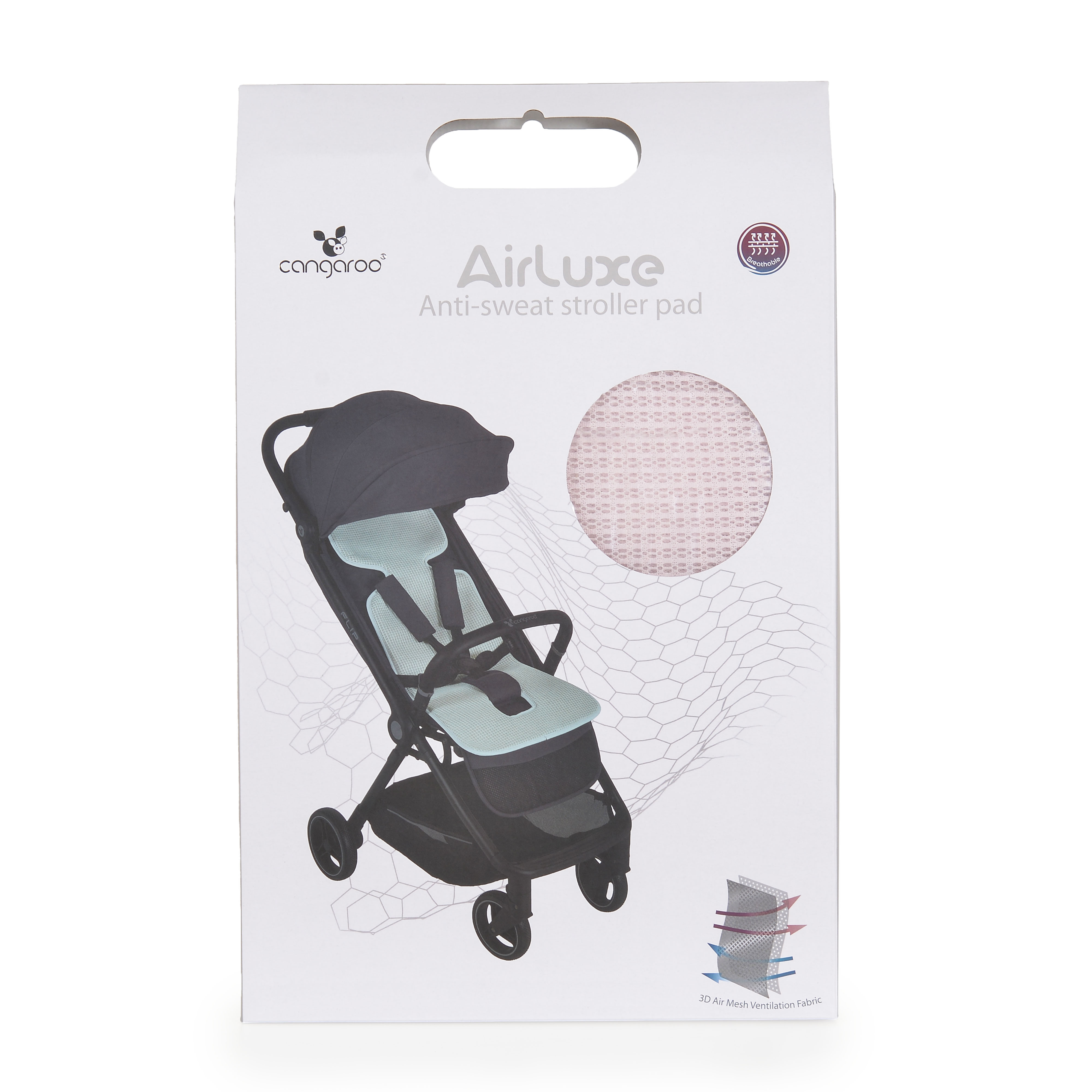 Cangaroo Anti-Sweat Stroller Pad AirLuxe pink 3800146271947