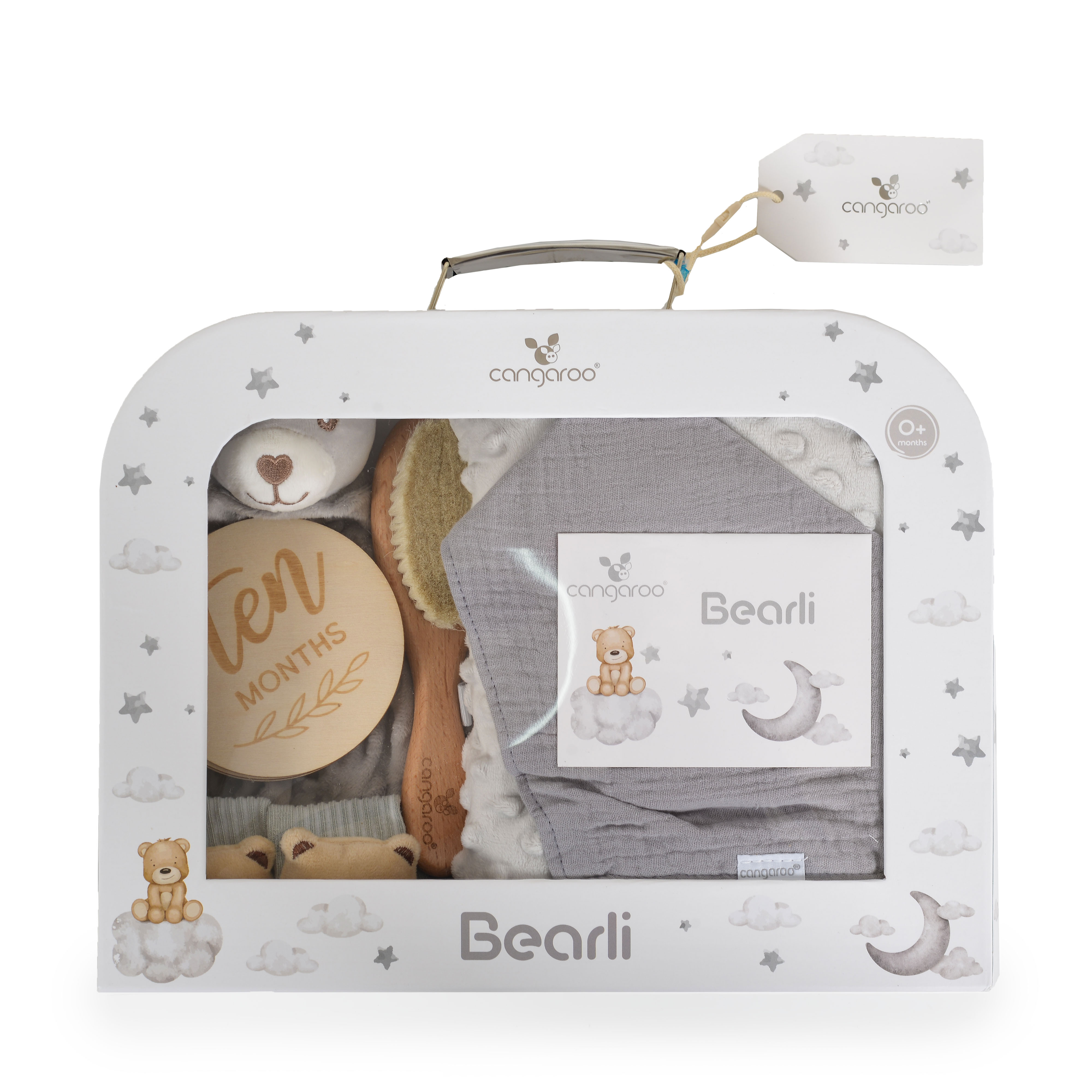 Cangaroo Baby gift set 6in1 Bearli grey 3800146272234