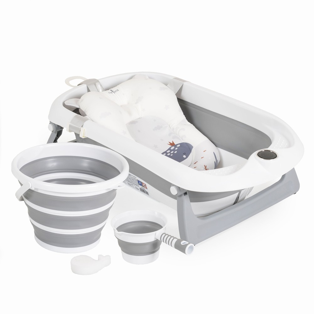 Cangaroo foldable baby bath set Balena grey