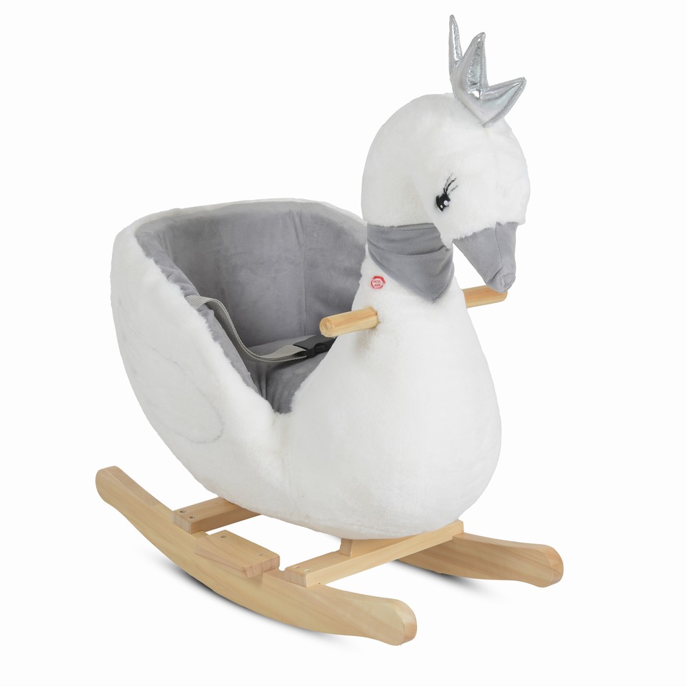 Moni Toys Λούτρινο Κουνιστό Ζωάκι Swan – Μουσικός Κύκνος για Παιδιά 12M+