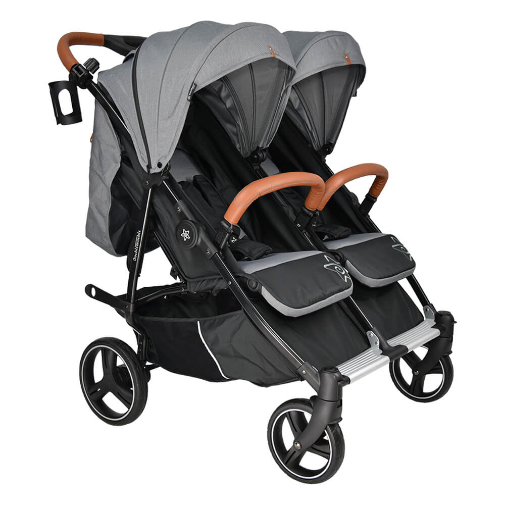 BEBE STARS ΚΑΡΟΤΣΙ ΔΙΔΥΜΩΝ DOUBLE TROUBLE GREY 7901-186