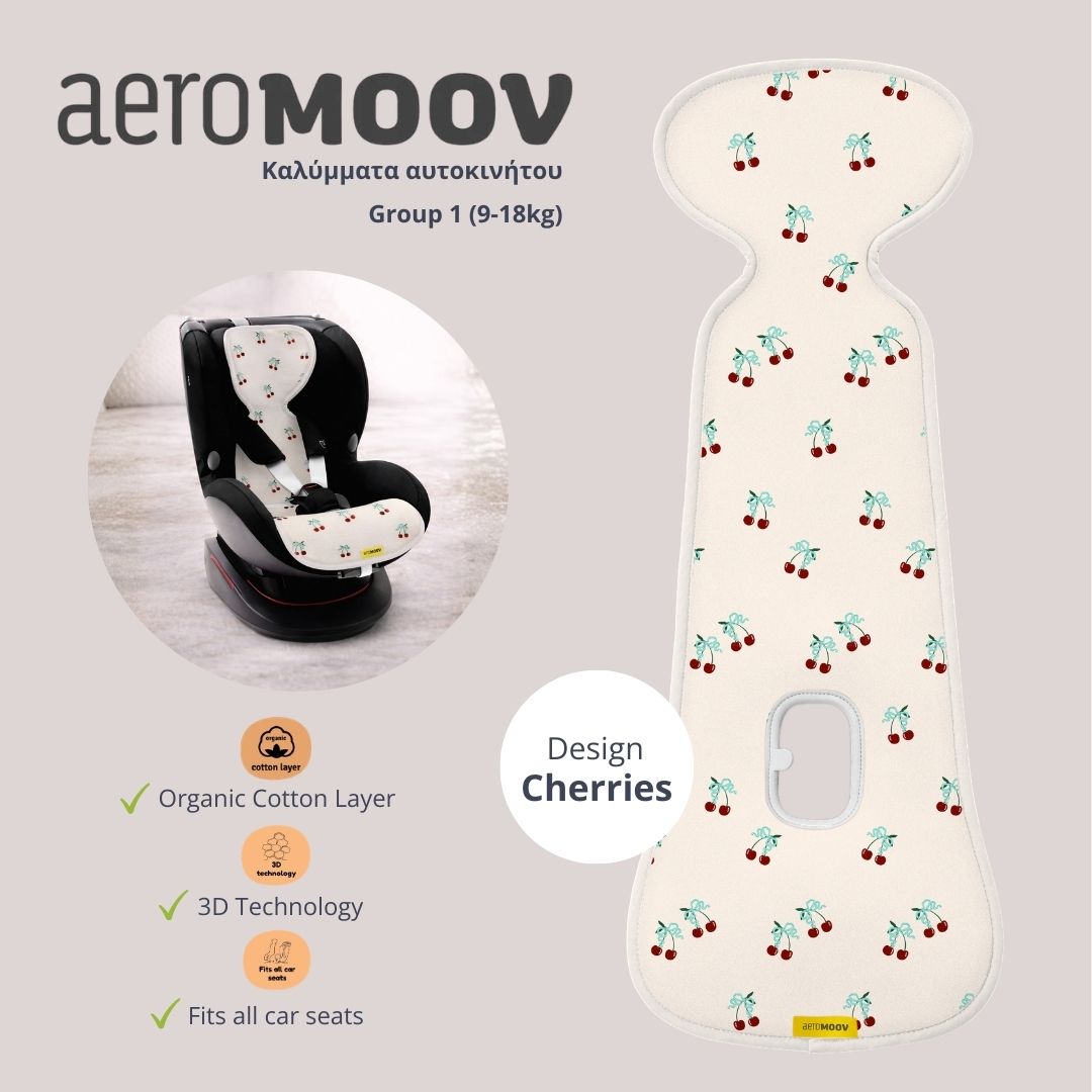 AeroMoov Air Layer Αντιιδρωτικό Κάλυμμα Καθίσματος Αυτοκινήτου 9-18kg Cherries