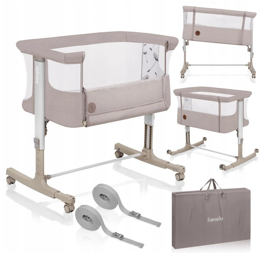 Lionelo Aurora 3 σε 1  – Λίκνο, Κούνια & Co-Sleeper Beige Cappuccino