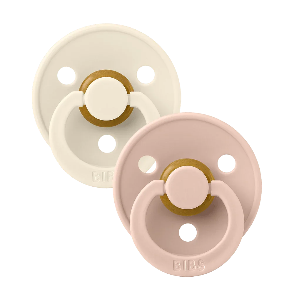 BIBS colour pacifiers latex size 2 6-18 months ivory / blush