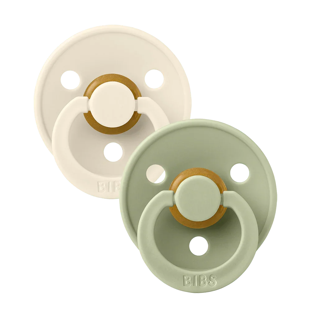 BIBS colour pacifiers latex size 3 18+ months ivory / sage