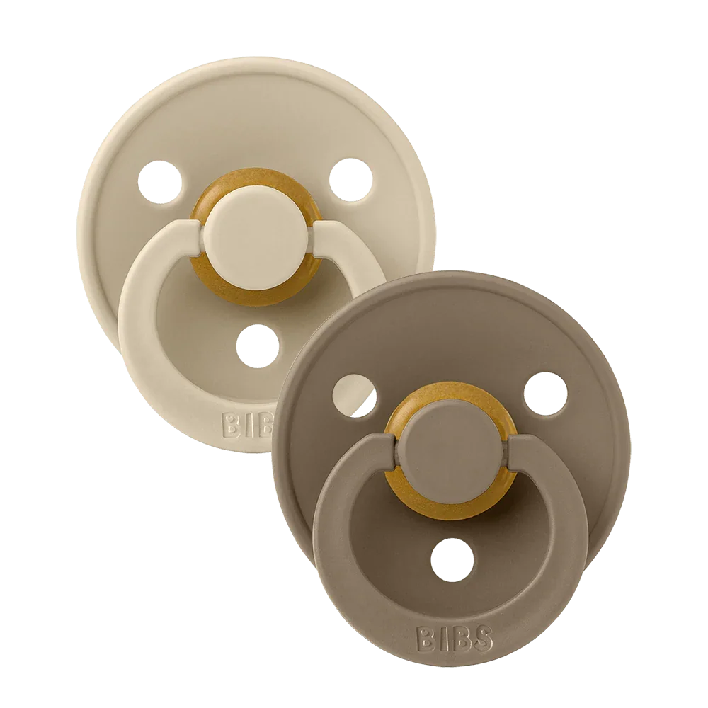 BIBS colour pacifiers latex size 3 18+ months vanilla / dark oak
